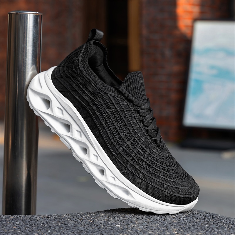 Men Wide Toe Box Diabetic Walk - Knit Fabric Lace Up Sneakers review and price
