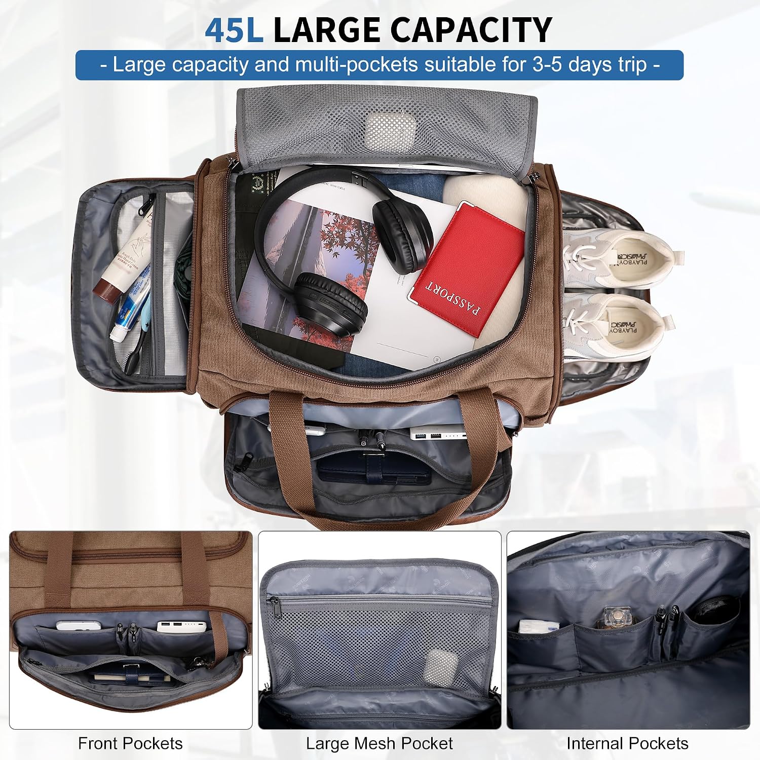 Canvas Duffle Bag for Men 3 in - Men'S Shoes review and price