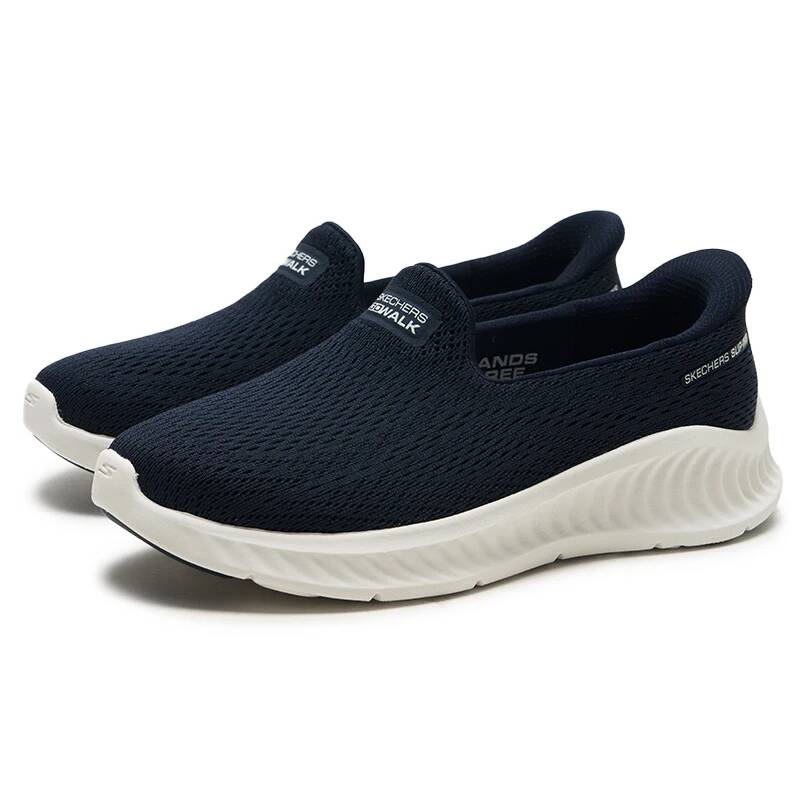 Skechers 125644-NVW Ladies Sli - Knit Fabric Lace Up Sneakers review and price