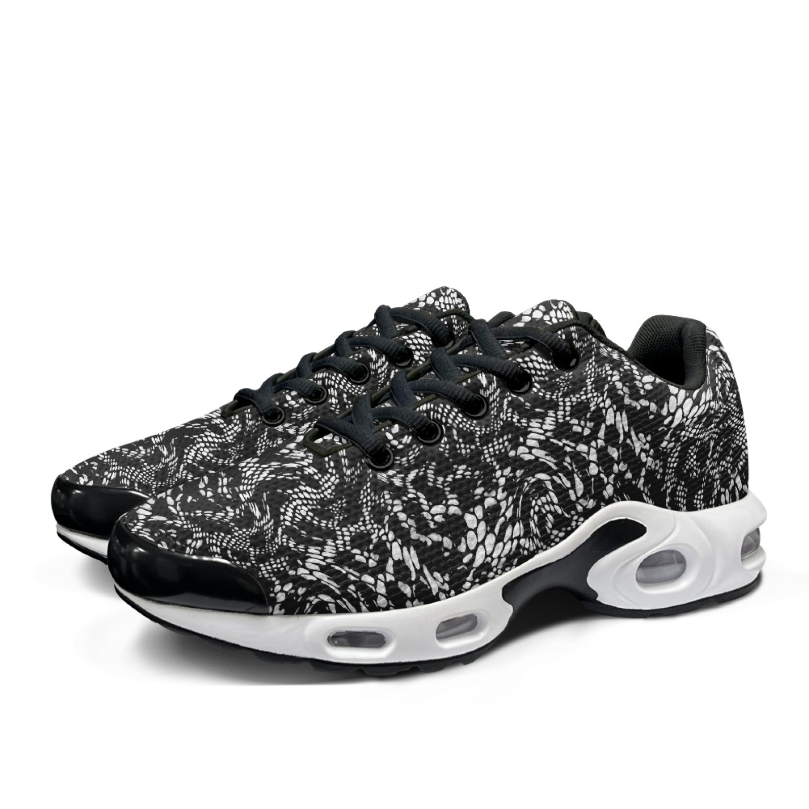 PENSTROLL Snake Print Design W - Knit Fabric Lace Up Sneakers review and price